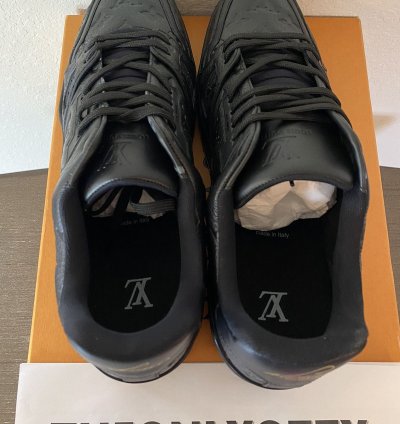 Louis Vuitton Lv Trainer Black Embossed Lv 11 Us 12