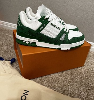 Louis Vuitton Lv Trainer Denim Green