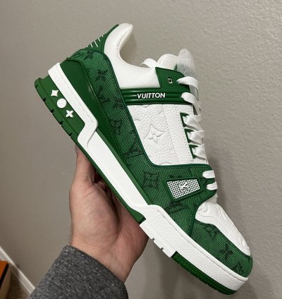 Louis Vuitton Lv Trainer Denim Green