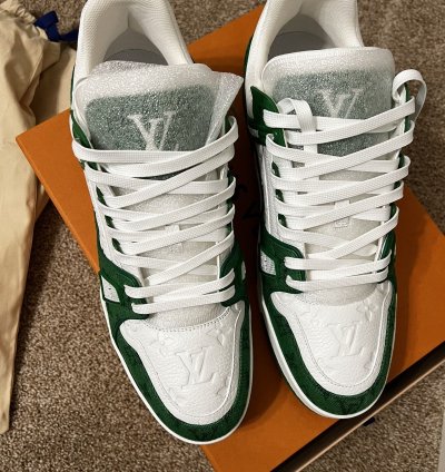 Louis Vuitton Lv Trainer Denim Green