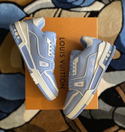 Louis Vuitton Lv Trainer Light Blue White Sneaker