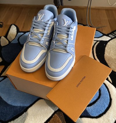 Louis Vuitton Lv Trainer Light Blue White Sneaker