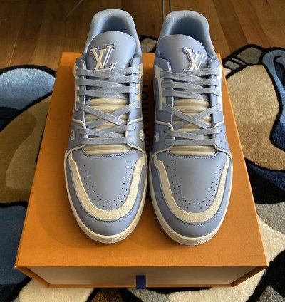 Louis Vuitton Lv Trainer Light Blue White Sneaker