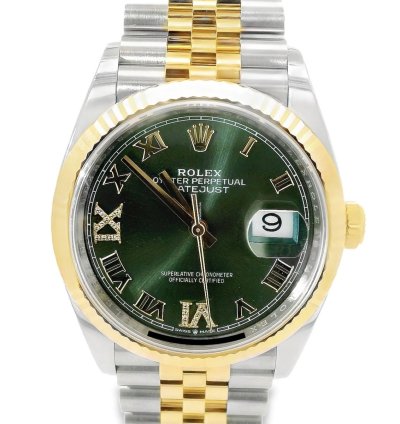 Rolex Datejust 36 Green Roman Dial