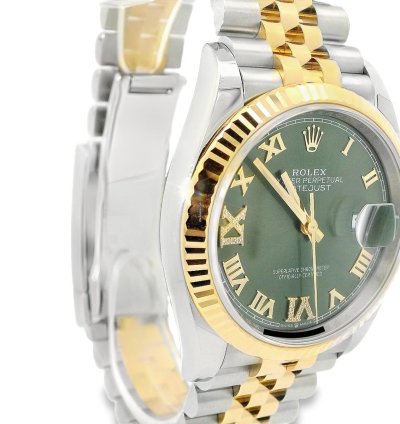 Rolex Datejust 36 Green Roman Dial