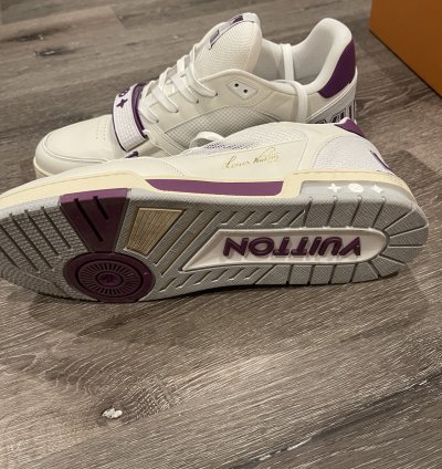 Louis Vuitton Lv Trainer Purple White
