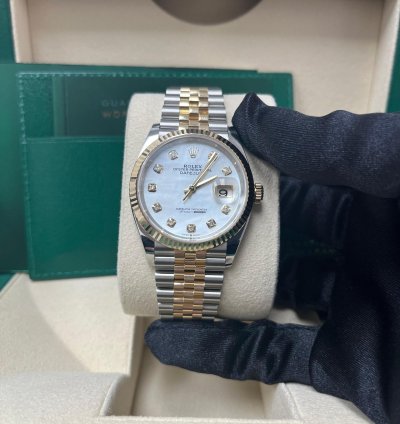 Rolex Datejust 36 Mother Of Pearl Dial Jubilee Two-tone Yellow Gold Datejust 36 Reference 126233