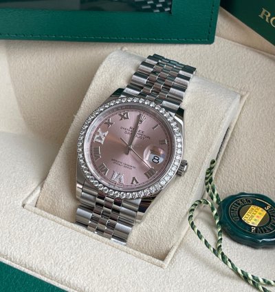 Rolex Datejust 36 Neu New 2022 Rolex Datejust 36 Full Set Neu Diamond Pink