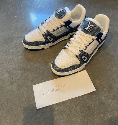 Louis Vuitton Lv Trainer Sneaker Monogram Blue