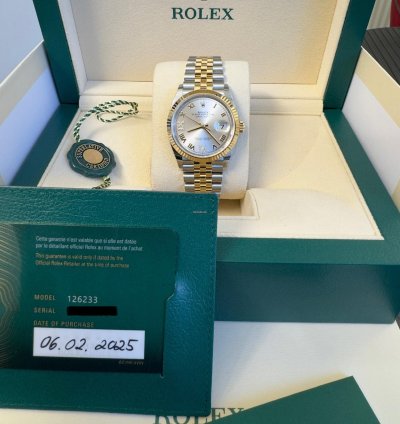 Rolex Datejust 36 Neu Ungetragen 02 2025