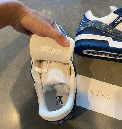 Louis Vuitton Lv Trainer Sneaker Monogram Blue