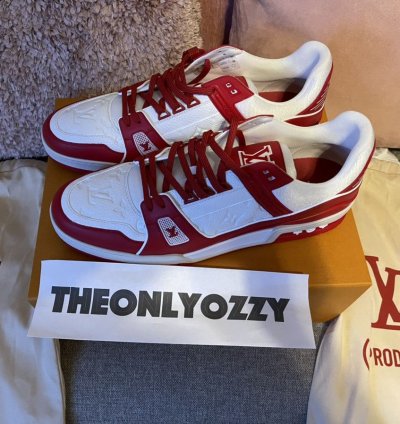 Louis Vuitton Lv Trainer Sneaker Product Red Lv 10 Us 11