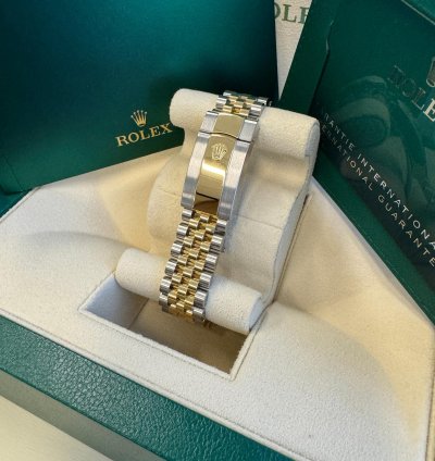 Rolex Datejust 36 New 2023 Black Diamond Dial Diamond Bezel Two Tone Yellow Gold Jubilee