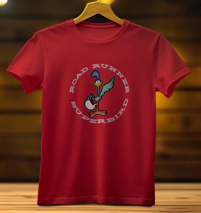Road Runner Super Bird Lgo Mens Tshirt Size Usa