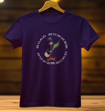 Road Runner Super Bird Lgo Mens Tshirt Size Usa