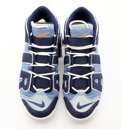 Nike Air More Uptempo 96 Denim White Obsidian Total Orange