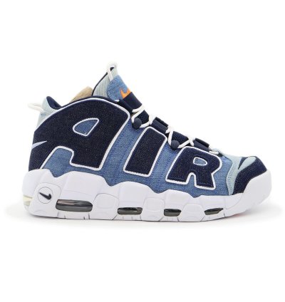 Nike Air More Uptempo 96 Denim White Obsidian Total Orange