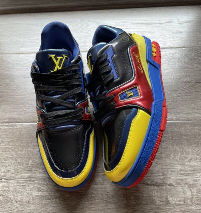 Louis Vuitton Marine Red Yellow Trainer Sneaker