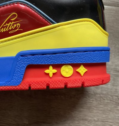 Louis Vuitton Marine Red Yellow Trainer Sneaker