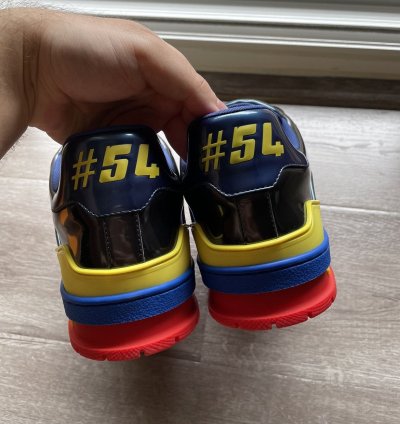Louis Vuitton Marine Red Yellow Trainer Sneaker