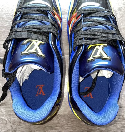 Louis Vuitton Marine Red Yellow Trainer Sneaker