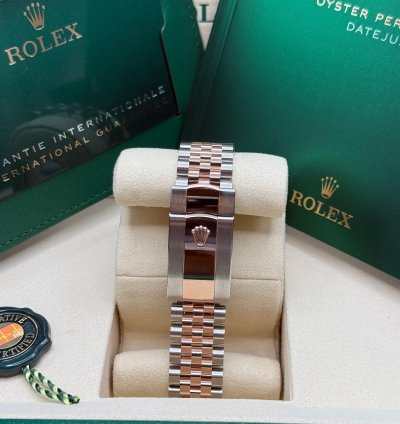 Rolex Datejust 36 New 2025 Rhodium Diamond 6 9 Pave Dial Two Tone Rose Gold Fluted Bezel Jubilee