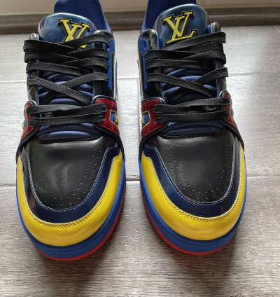 Louis Vuitton Marine Red Yellow Trainer Sneaker