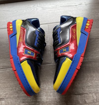 Louis Vuitton Marine Red Yellow Trainer Sneaker