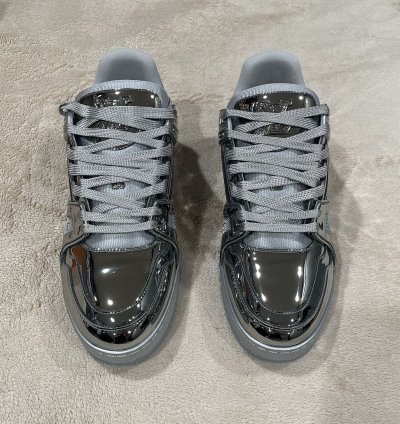 Louis Vuitton Mirror Silver Trainer Sneaker