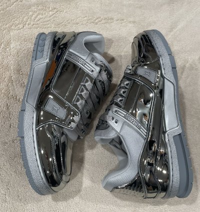 Louis Vuitton Mirror Silver Trainer Sneaker