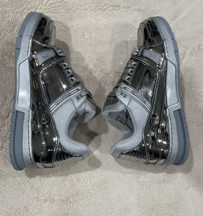 Louis Vuitton Mirror Silver Trainer Sneaker