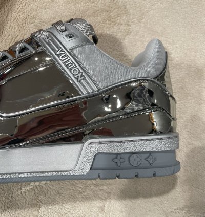 Louis Vuitton Mirror Silver Trainer Sneaker