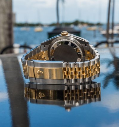 Rolex Datejust 36 Wimbledon Two Tone Yellow Gold Jubilee