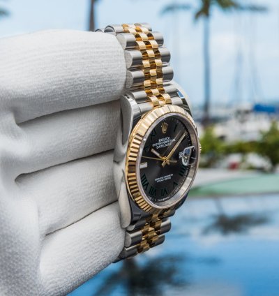 Rolex Datejust 36 Wimbledon Two Tone Yellow Gold Jubilee