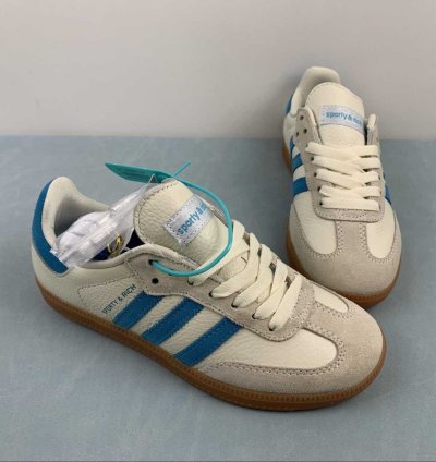 Adidas Sporty Rich Samba Og Cream Blue