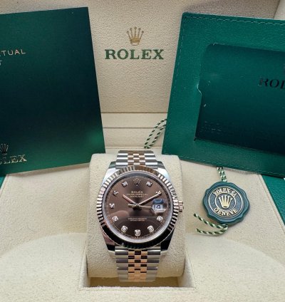 Rolex Datejust 41 126331 Choco Diamonds 2025 New