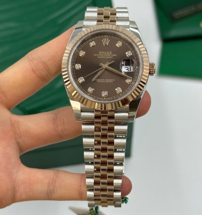 Rolex Datejust 41 126331g Chocolate Diamond Dial Jubilee