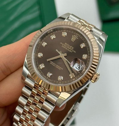 Rolex Datejust 41 126331g Chocolate Diamond Dial Jubilee