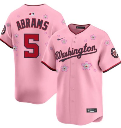 Cj Abrams Jersey 5 Washington Nationals Cherry Blossom Vapor Premier Limited Stitched