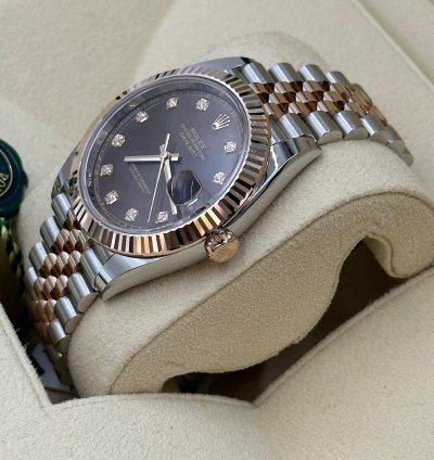 Rolex Datejust 41 126331g Chocolate Diamond Dial Jubilee