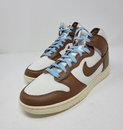 Nike Dunk Hi Retro Prm Pecan Sail Worn Blue Off Noir Dq8800-200 New Ships Asap