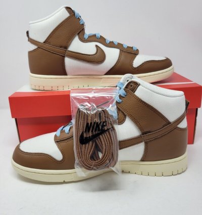 Nike Dunk Hi Retro Prm Pecan Sail Worn Blue Off Noir Dq8800-200 New Ships Asap