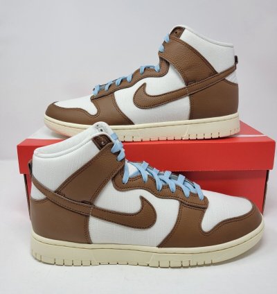 Nike Dunk Hi Retro Prm Pecan Sail Worn Blue Off Noir Dq8800-200 New Ships Asap