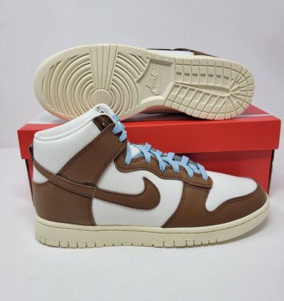 Nike Dunk Hi Retro Prm Pecan Sail Worn Blue Off Noir Dq8800-200 New Ships Asap