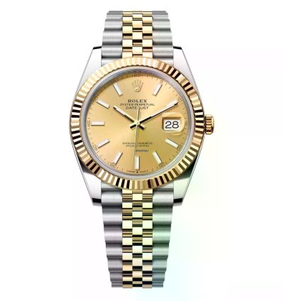 Rolex Datejust 41 126333-0010 Jubilee Stainless Steel Yellow Gold Watch Champagne Index Dial 2024