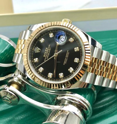 Rolex Datejust 41 126333g Black Diamond Dial Jubilee