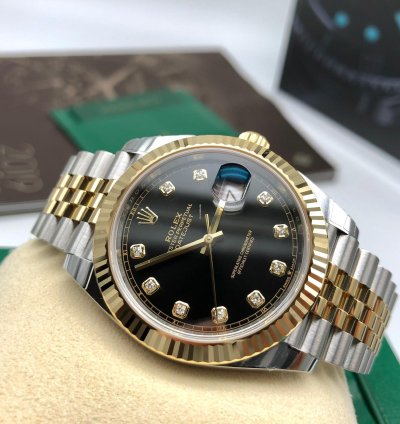 Rolex Datejust 41 126333g Black Diamond Dial Jubilee
