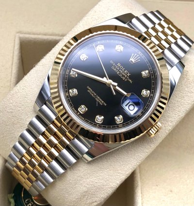 Rolex Datejust 41 126333g Black Diamond Dial Jubilee