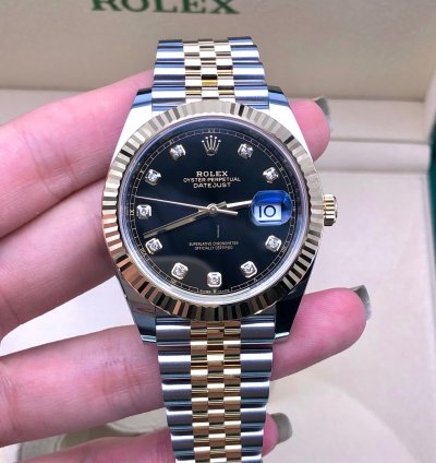 Rolex Datejust 41 126333g Black Diamond Dial Jubilee