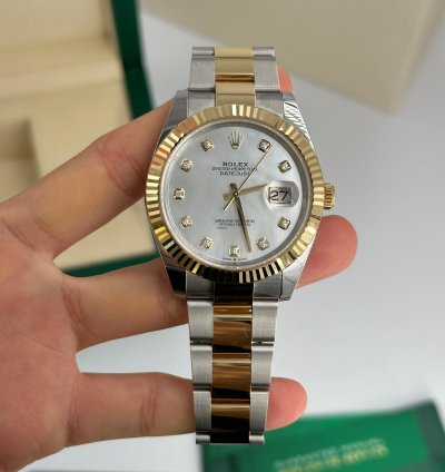 Rolex Datejust 41 126333ng Mother Of Pearl Diamond Dial Oyster